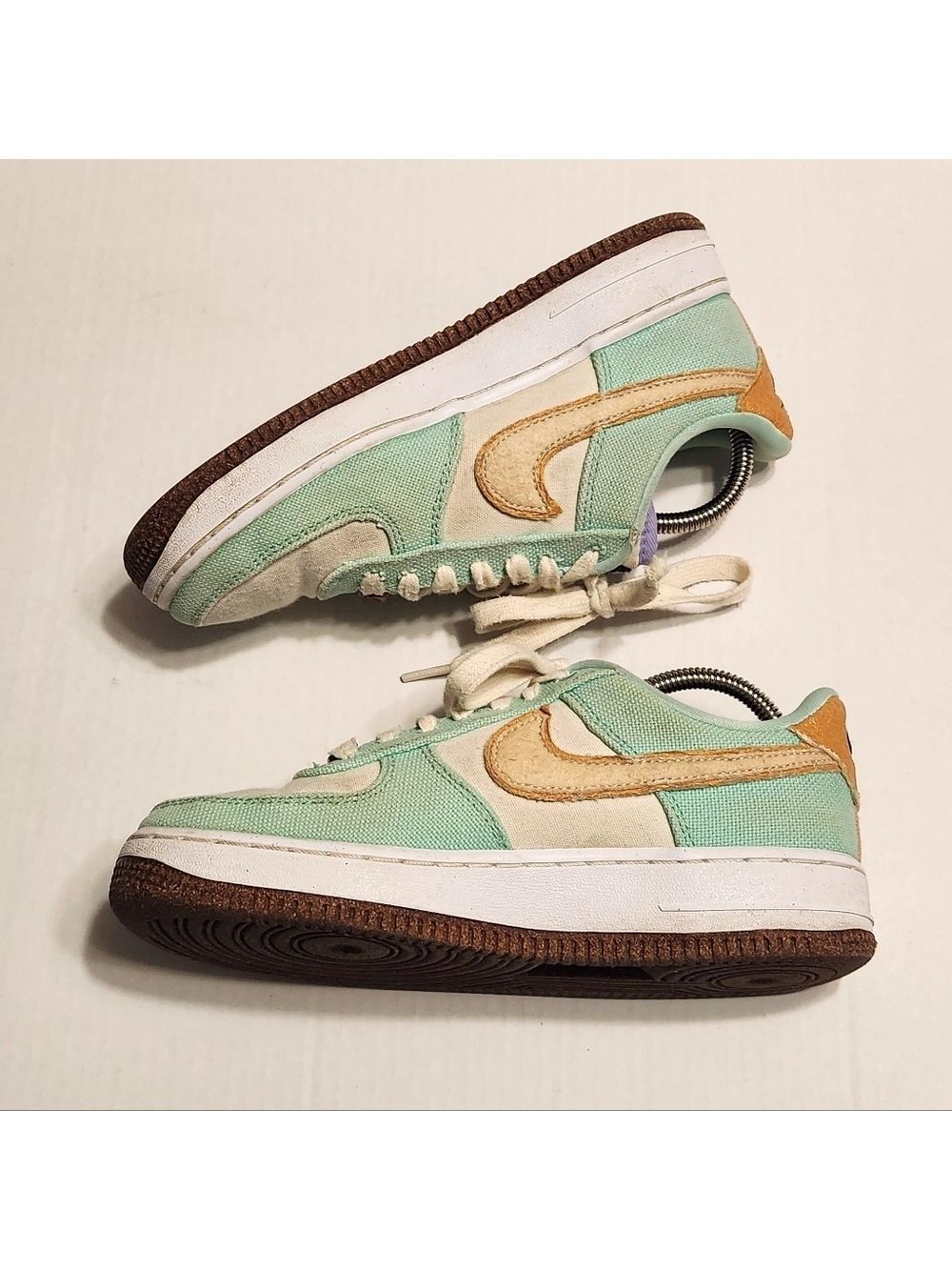 Nike Air Force 1 Low Happy Pineapple Canvas Sneakers Green Size 6 - Picture 2 of 11